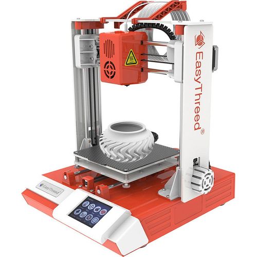 EasyThreed K6 Plus 3D-Drucker, 100x100x100 mm Druckgröße, mit 10m PLA-Filament TF-Karte beheiztes Bett Touchscreen-Steuerung 3D-Drucker