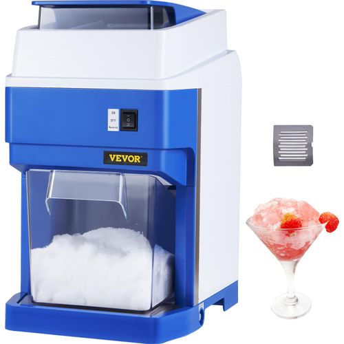 VEVOR Eiszerkleinerungsmaschine Eisrasiermaschine Eisrasierer 120 kg/h, ABS Eiszerkleinerungsrasierer 650 W, 290x390x440 mm Energieeinsparung Hersteller mit Kunststoffschale & 4 Klingen
