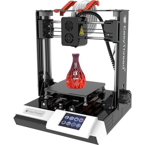 EasyThreed K6 Plus 3D-Drucker, 100x100x100mm Druckgröße, beheiztes Bett, 10m PLA-Filament + TF-Karte 2,4″ Touchscreen für Anfänger, Haushaltserziehung