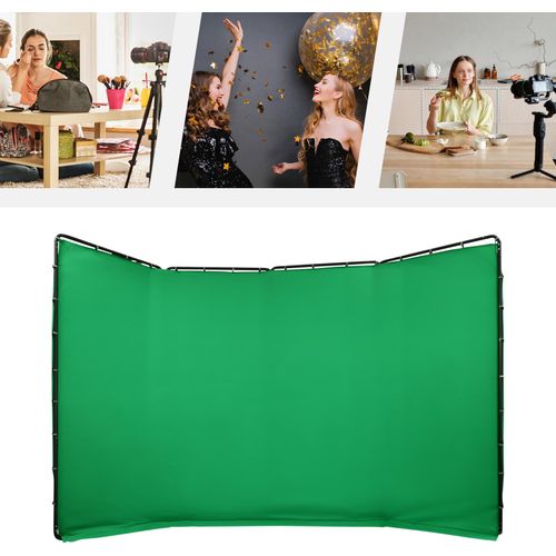 Backdrop Stand, Fotografie Backdrop Stand, Fotografie Backdrop Stand mit grünem Tuch, Schwarz+Grün