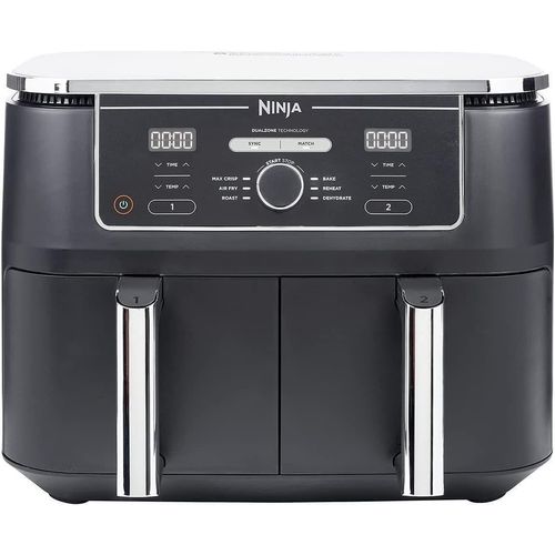 NINJA Heißluftfritteuse Foodi MAX DualZone Heißluftfritteuse Fritteuse Airfryer 9,5 L Fassung, 2470,00 W, Fritteuse Heissluft, Fritteuse ohne Öl