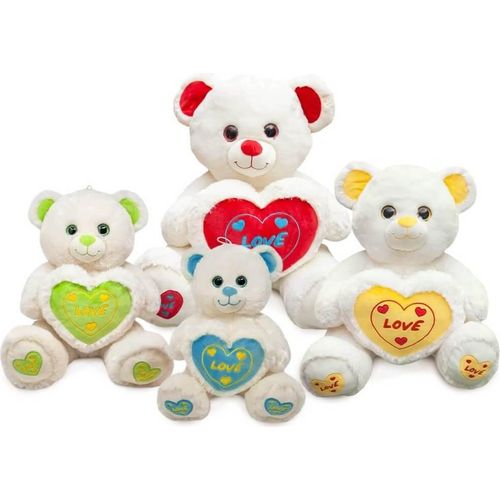 4 Stück Teddybär mit Herz groß - ca. 58 cm