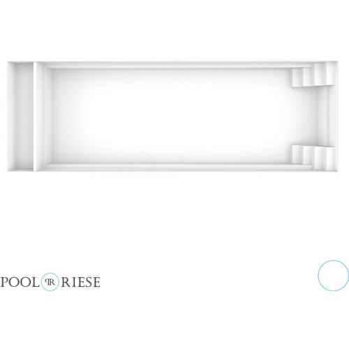 Poolriese GFK-Pool Bahama 11,10 m x 3,75 m x 1,50 m weiß
