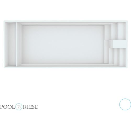 Poolriese GFK-Pool Trinidad 9,70 m x 3,70 m x 1,60 m weiß