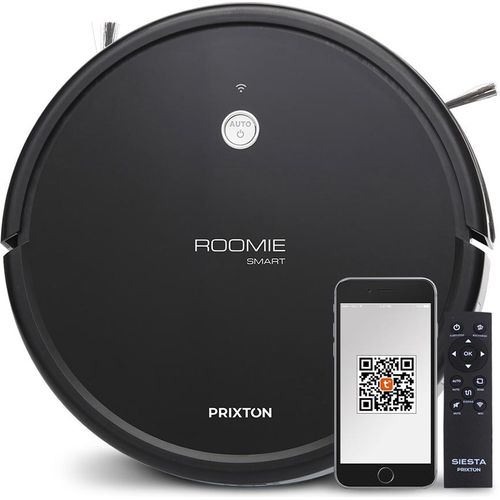 PRIXTON Roomie Smart Roboter-Staubsauger | Saugen und Schrubben, WLAN, Mobile App