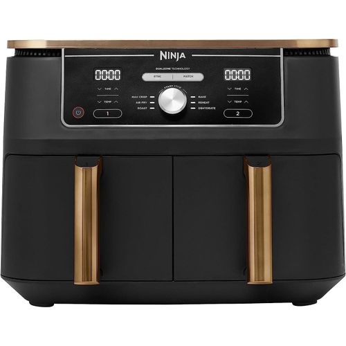 NINJA Heißluftfritteuse Foodi MAX DualZone Heißluftfritteuse Fritteuse Airfryer 9,5 L Fassung, 2470,00 W, Friteuse Heißluftfritteuse Fettfrei