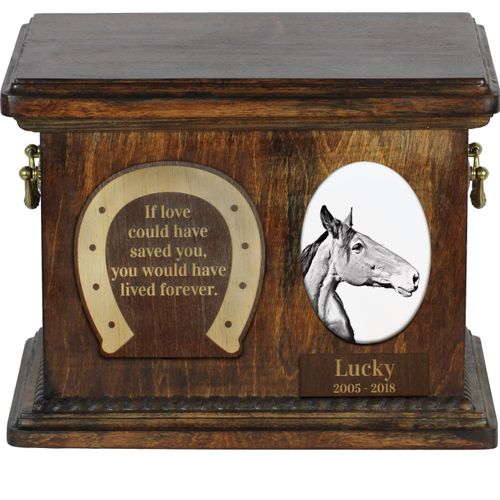 Australisches Zuchtpferd - Eine Urne für die Asche eines Pferdes, eine Urne für ein Pferd mit Foto, personalisierte Tierasche-Box von Art-Dog.