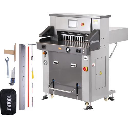 VEVOR Elektrischer Papierschneider Hebelschneider, 660,4 mm Max. Schnittbreite, 80 mm Max. Schnittstärke, Papierschneidemaschine, 800 Blatt Standard-Kopierpapier Papier Schneidegerät ±0,2 mm