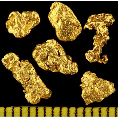 1 Gramm Echte XL Goldnuggets aus Alaska mit 20-23 Karat + Echtheitszertifikat