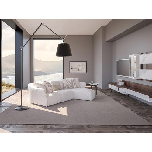 Wohnzimmer Ecksofa Weiß Sofa Couch L-Form Modern JVmoebel