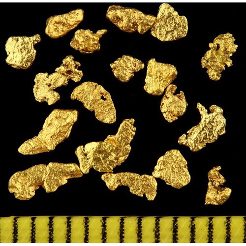 1 Gramm Echte Goldnuggets aus Alaska mit 2-3 mm inkl. Echtheitszertifikat