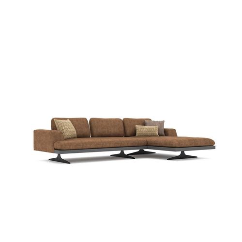 Wohnzimmer Braun Ecksofa L-Form Polstermöbel JVmoebel