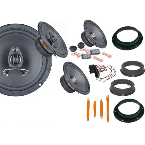 Ground Zero Boxen Set für VW Sharan 7N Bj 10-15 Tür vorne hinten Bügel