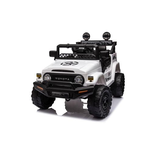 Elektro-Kinderauto Kinder Elektroauto Toyota FJ Weiß 4x4 LED+Musik Modul+FB