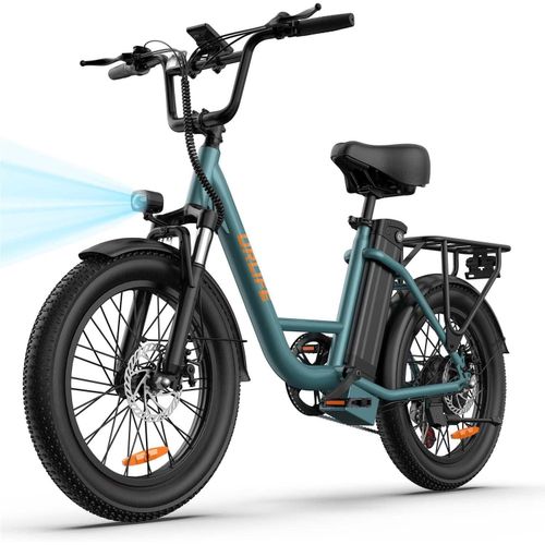 20Zoll E-Bike 48V 13Ah ,Pedelec,Elektrofahrrad City Pedelec Elektrofahrrad mit App, 25KM/H, für Erwachsene, Herren,Damen 7 Gang Elektrofahrräder Grün