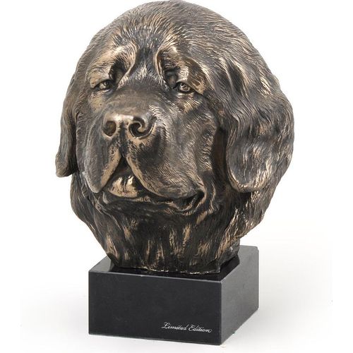 Neufundländer, Newfoundland - Hundestatue, Büste auf Steinsockel, Skulptur, Trophäe für Hundeausstellung der Marke Art-Dog