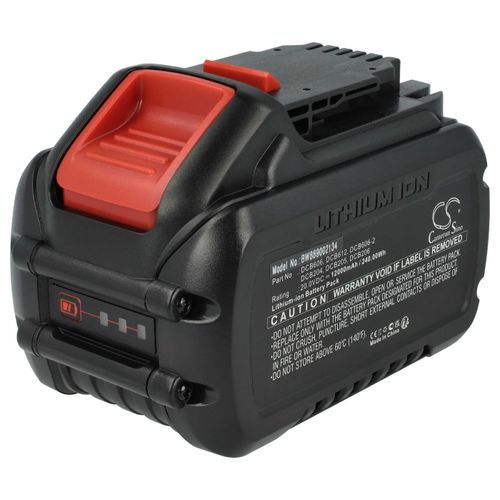 vhbw Akku kompatibel mit Dewalt DCH275P2, DCH323T2, DCH274P2T, DCH323NT, DCH323, DCH333NT, DCH333 Werkzeug (12000 mAh, Li-Ion, 20 V, 20 V / 60 V)