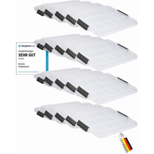 Novaliv 20x Ersatzdeckel für Novaliv 28-40 Liter mit Clipverschluss 61x40 cm Transparent