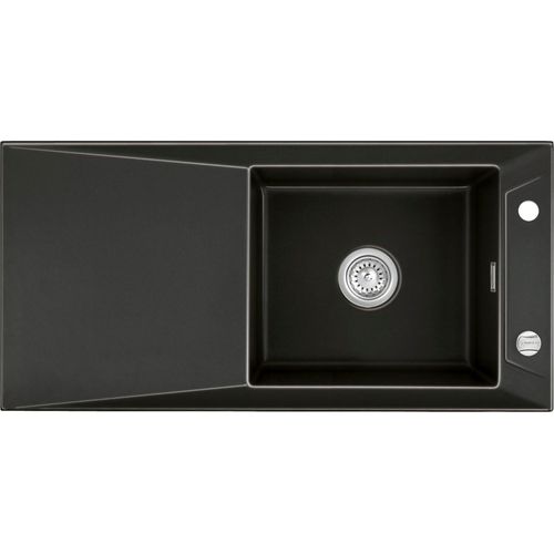 KeraDomo Spüle SIRO 100 NERO mit Excenterbedienung