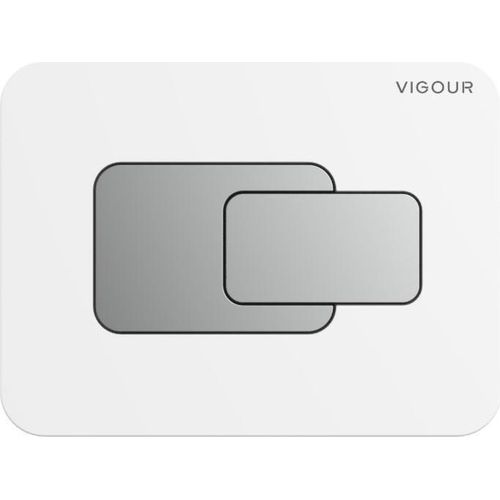 VIGOUR DEE Individual 1.0 WC-Betätigungsplatte magnetische Halterung zum Einwurf von Wasserkastenwürfel, weiß/chrom