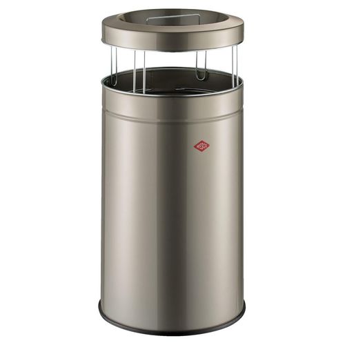 WESCO BIG ASH Standascher in NEUSILBER inklusive 120 Liter Abfallvolumen / Mülleimer / Ascher