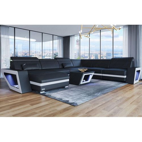 Ledersofa Catania Mini XXL Kunst-Echtleder Mix