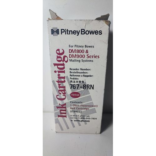 Pitney Bowes 767-8RN Tintenpatrone rot Red f. DM800, DM900 Series - DT84021