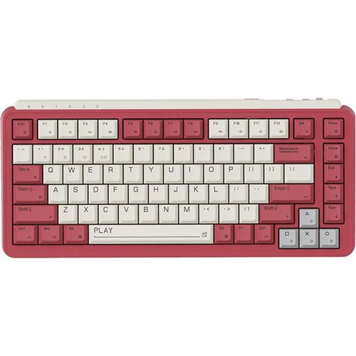 MIIIW ART Mechanische Tastatur, Drei-Modus-Tastatur, 83 Tasten, G gelbe PRO-Schalter, Full-Key-Hot-Swap-fähig, BT 3.0/BLE 5.0, rot