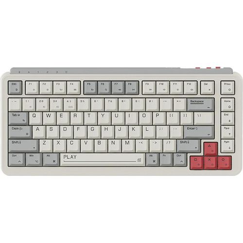 MIIIW ART mechanische Tastatur, Drei-Modus-Tastatur, 83 Tasten, G gelbe PRO-Schalter, Full-Key-Hot-Swap-fähig, BT 3.0/BLE 5.0, Beige