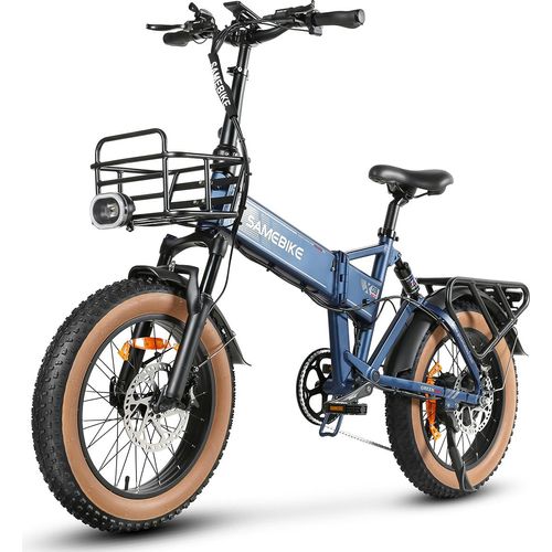 20*4.0 E-Bike Klappräder Fatbike Herren E-Bike Klapprad 20 Zoll mit Akku 48V/15AH, [ Offiziell ] E Mountainbike, Damen E Bike Faltbar Ebikes Blau