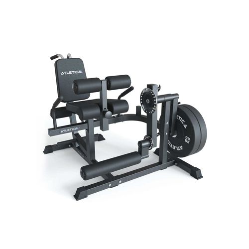 ATLETICA Fullbody Multitrainer | Beinstrecker | Multifunktion für Beinstrecker, Bauch- und Rückenübungen | Plate Loaded | Enorme Traglast bis 350kg