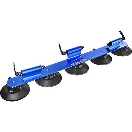 ROCKBROS Fahrradträger mit Saugnäpfe, Fahrrad Dachgepäckträger, für 3 Fahrräder, Blau