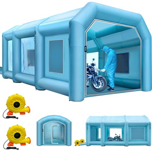 VEVOR Aufblasbare Lackierkabine 9 x 6 x 4 m Sprühlackierkabine, Leistungsstarke Gebläse Aufblasbare Lackierkabine mit Luftfiltersystem, Autolackierkabine für Autoparkplatz Zelt-Arbeitsplatz