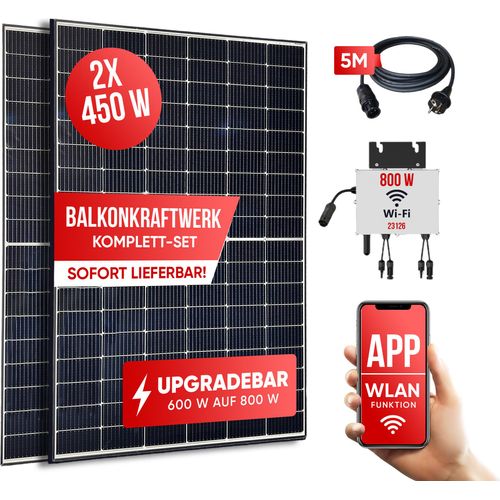 Balkonsolaranlage 900/800 W Solaranlage für Balkone