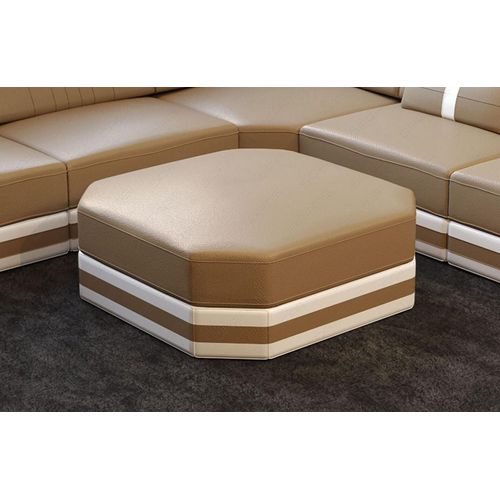 Hocker Ragusa in echtes Büffelleder