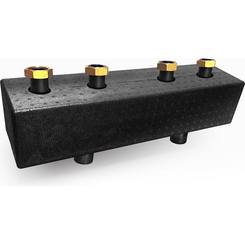 SUNEX® Verteilerbalken DN25 125mm 2 Kreise Fußbodenheizung Heizkreisstation Heizung Heizkreisverteiler