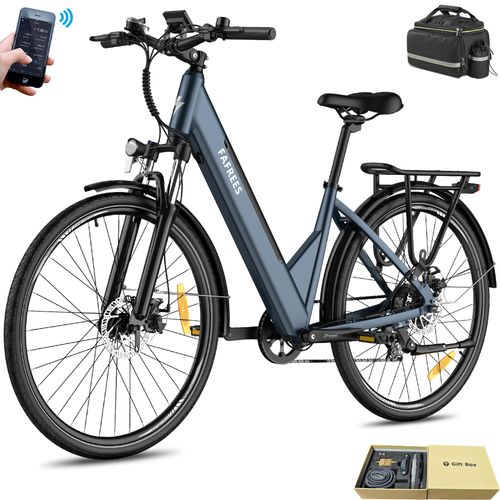 E-Bike MTB 27,5 Zoll Rostfreie Aluminiumlegierung 36 V 14,5 Ah 522 Wh bis zu 90 - 110 km, Wasserdicht IP54, Mountainbike mit 7 Gang und App, Blau