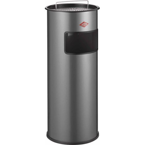 WESCO Standascher 50 in SILBER inklusive Abfallvolumen 50 Liter / Mülleimer / Ascher