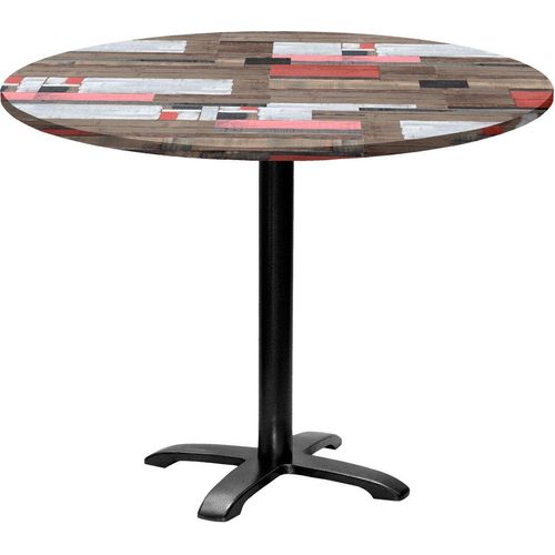 Runder Tisch Ø 110 cm – Modell Bazila aus rotem Holz