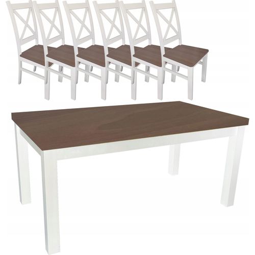 ARRANGEMENT TABLE R-7 80x120/160 ORCHESTRAL + 6x Crossbar Chair