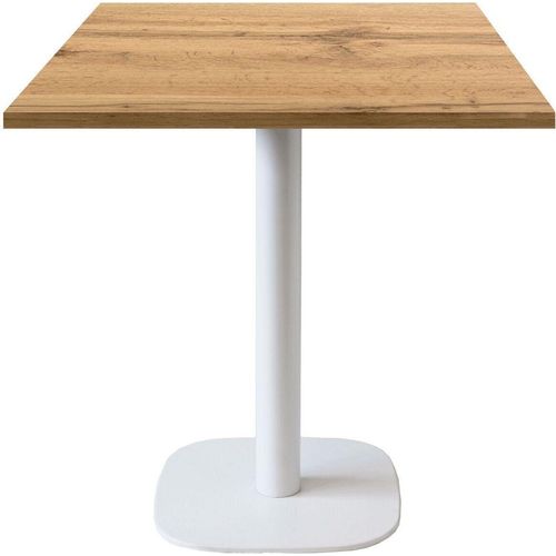 Tisch 70 x 70 cm – rundes Rüstungsmodell aus weißer Eiche