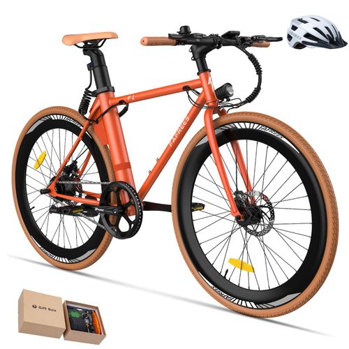 E-Bike Pannensichere Reifen 28 Zoll bis zu 90 km E-Rennrad Wasserdicht IPX3, Orange