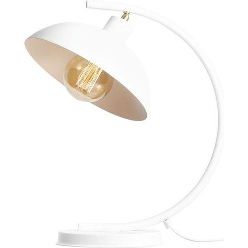 Nachttischlampe Metall E27 40 cm Weiß Tischleuchte