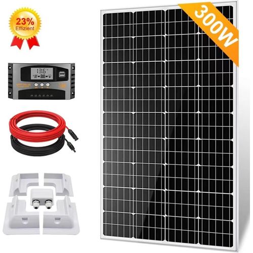 300W Wohnmobil Set Solarmodul Solarpanel Kit 12V Monokristallin Solarmodule Montage PV Halterung RV