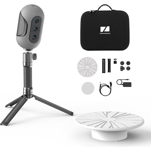 3DMakerpro Mole Handheld-3D-Scanner 0,05mm Genauigkeit 0,1mm Auflösung 10FPS Scannen schwarzer Objekte, Anti-Shake-Linsen 15–1500mm 3D-Modellscanner