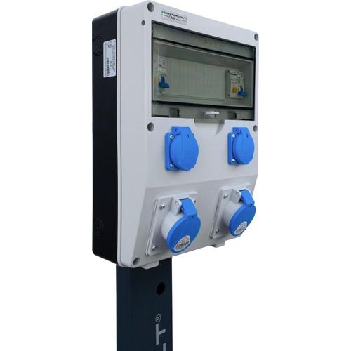 Campingverteiler Campingsäule auf Ständer TD-CAMP FI/LS 2x16A/3P 2x230V