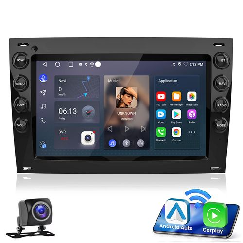 2+64G 7" Android 15 Autoradio Carplay Für Renault Megane II 2002-2009 GPS Navi WIFI BT USB RDS FM DAB+ SWC