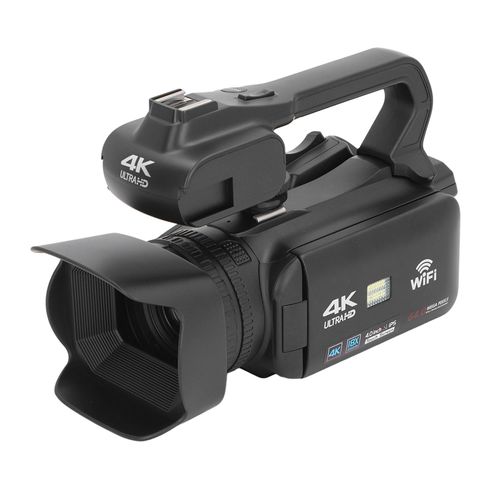 Camcorder 4K 64MP 18x Digitalzoom 4-Zoll-Touchscreen Vlog-Kamera Verlustfreie Ausgabe mit Fernbedienung Mikrofon-Fülllicht