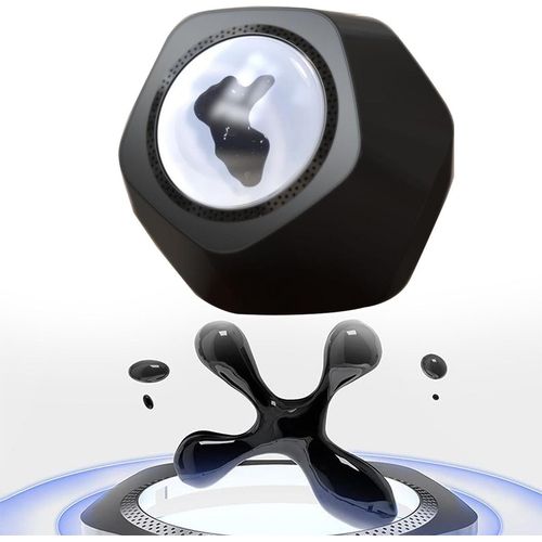 Magnetischer Flüssigkeitslautsprecher, 360° Surround Sound, Musikvisualisierung, Touch-Design, für Home Office Dekoration, Grau