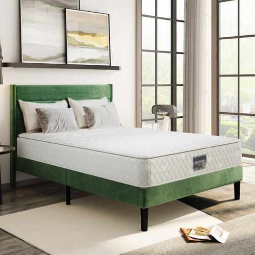 Federkernmatratze, 25cm Höhe,160x200cm, 100% schadstoff, versteppter Mikrofaserbezug-Topping, H3